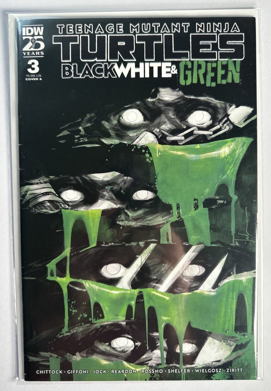 Teenage Mutant Ninja Turtles Black White & Green #3 Cover A